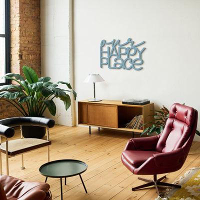 Scritta in Legno Our Happy Place