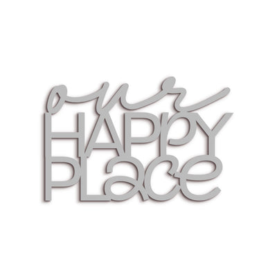 Scritta in Legno Our Happy Place