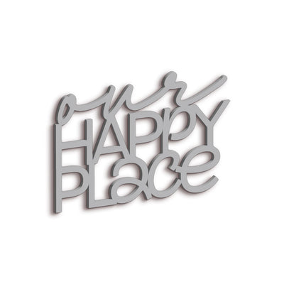 Scritta in Legno Our Happy Place