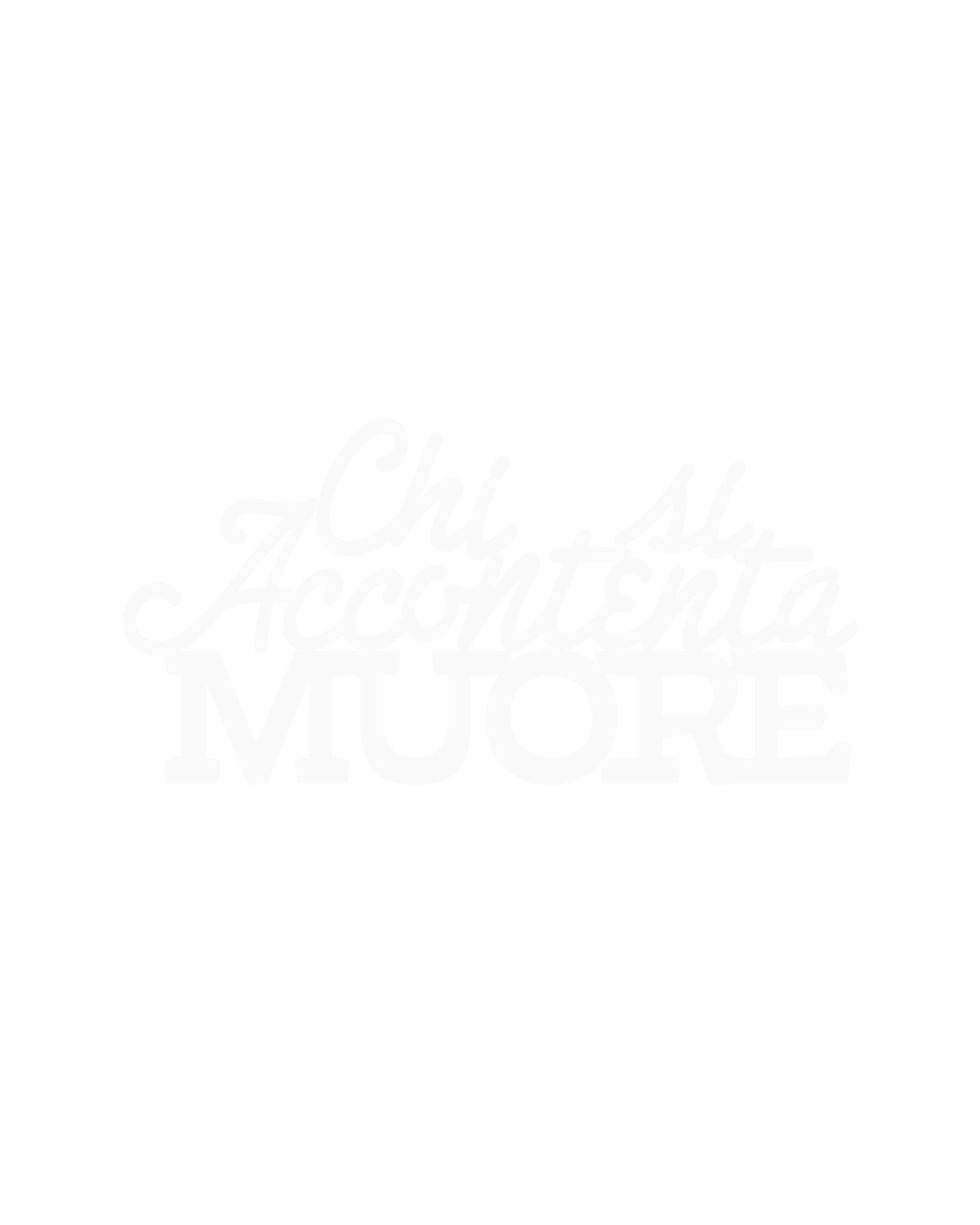 Scritta in legno Chi si accontenta muore