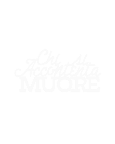 Scritta in legno Chi si accontenta muore