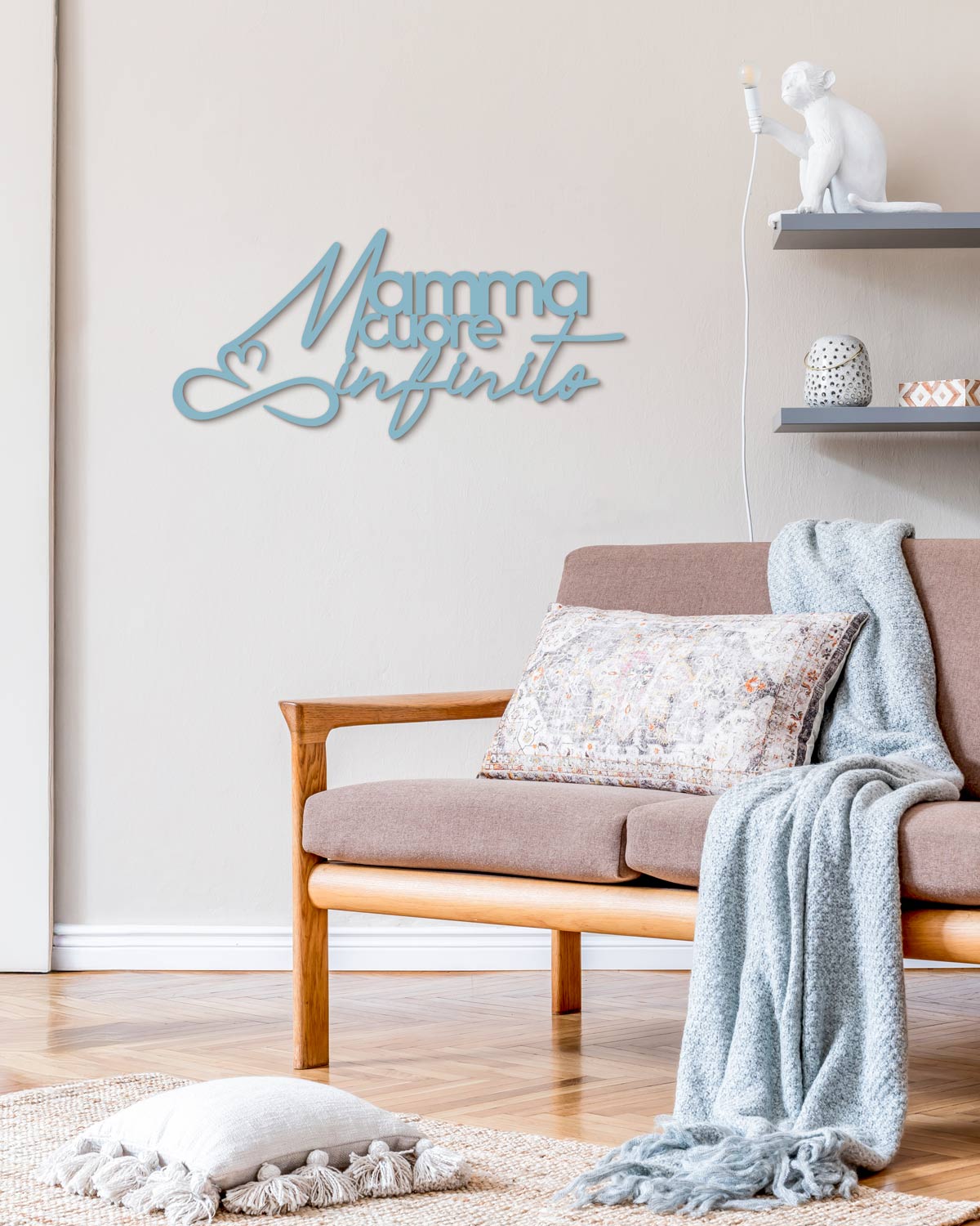 Scritta in Legno Mamma cuore infinito