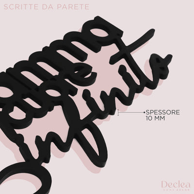 Scritta in Legno Mamma cuore infinito