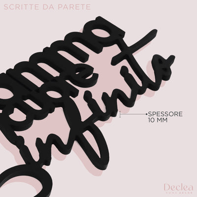 Scritta in Legno Mamma cuore infinito