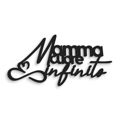 Scritta in Legno Mamma cuore infinito