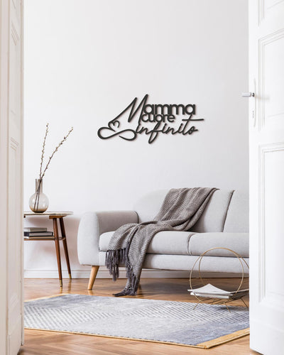 Scritta in Legno Mamma cuore infinito