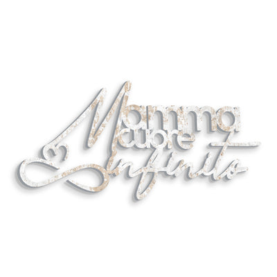 Scritta in Legno Mamma cuore infinito