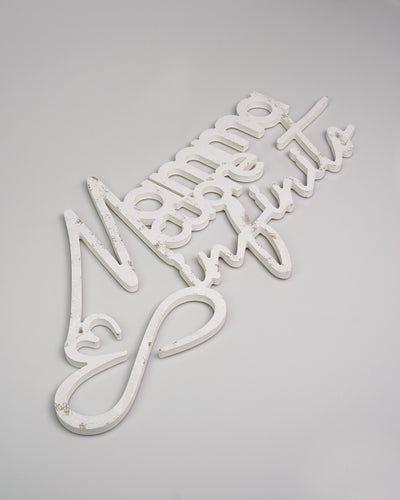 Scritta in Legno Mamma cuore infinito