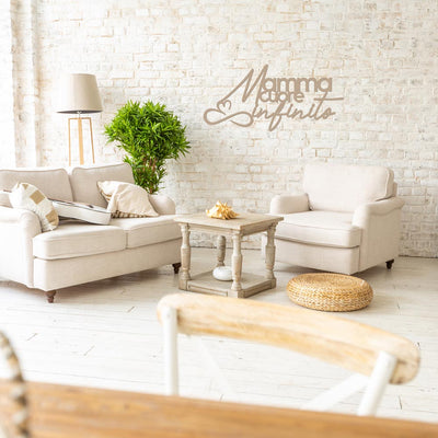 Scritta in Legno Mamma cuore infinito