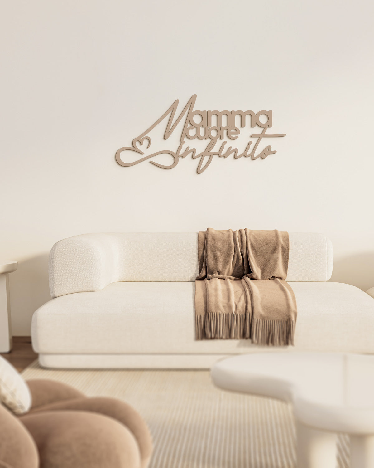 Scritta in Legno Mamma cuore infinito