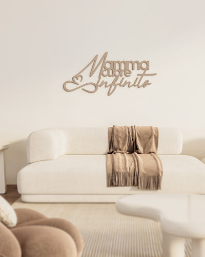 Scritta in Legno Mamma cuore infinito