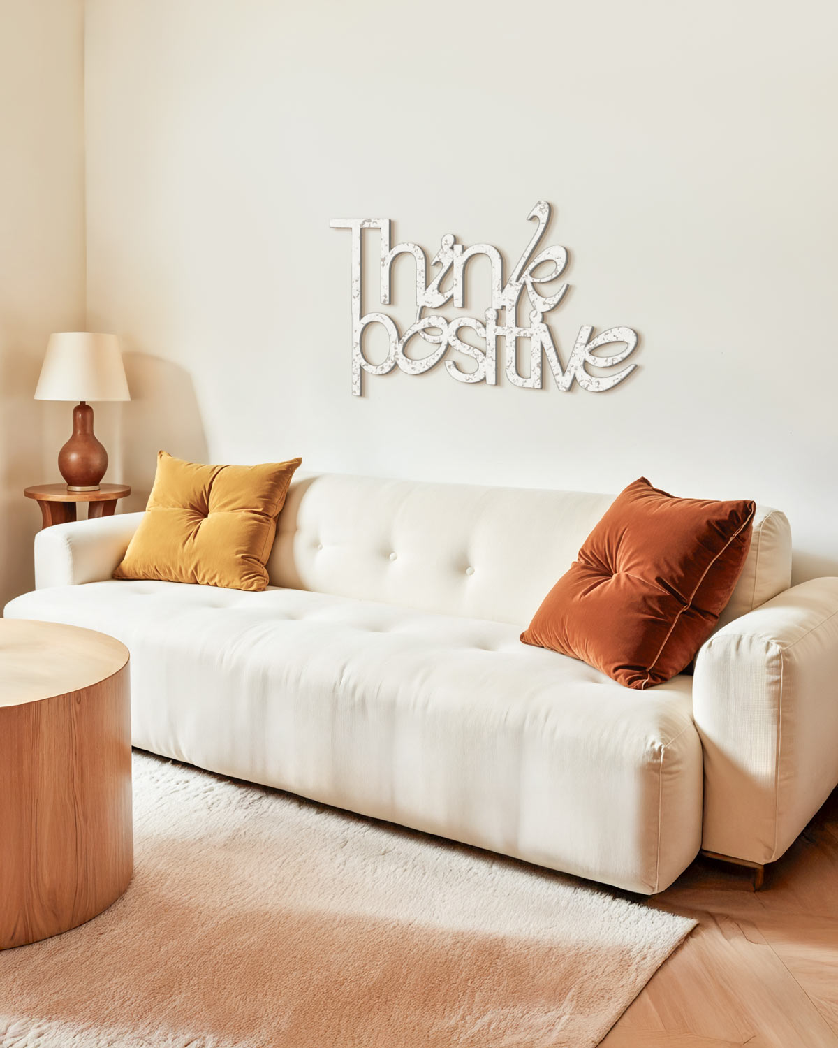Scritta Think positive
