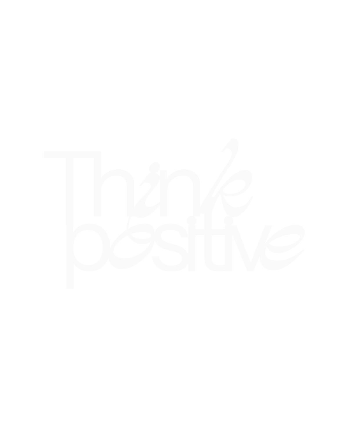 Scritta Think positive
