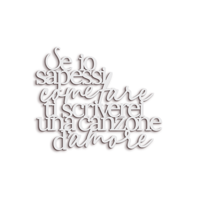 Scritta in Legno Ti scriverei una canzone
