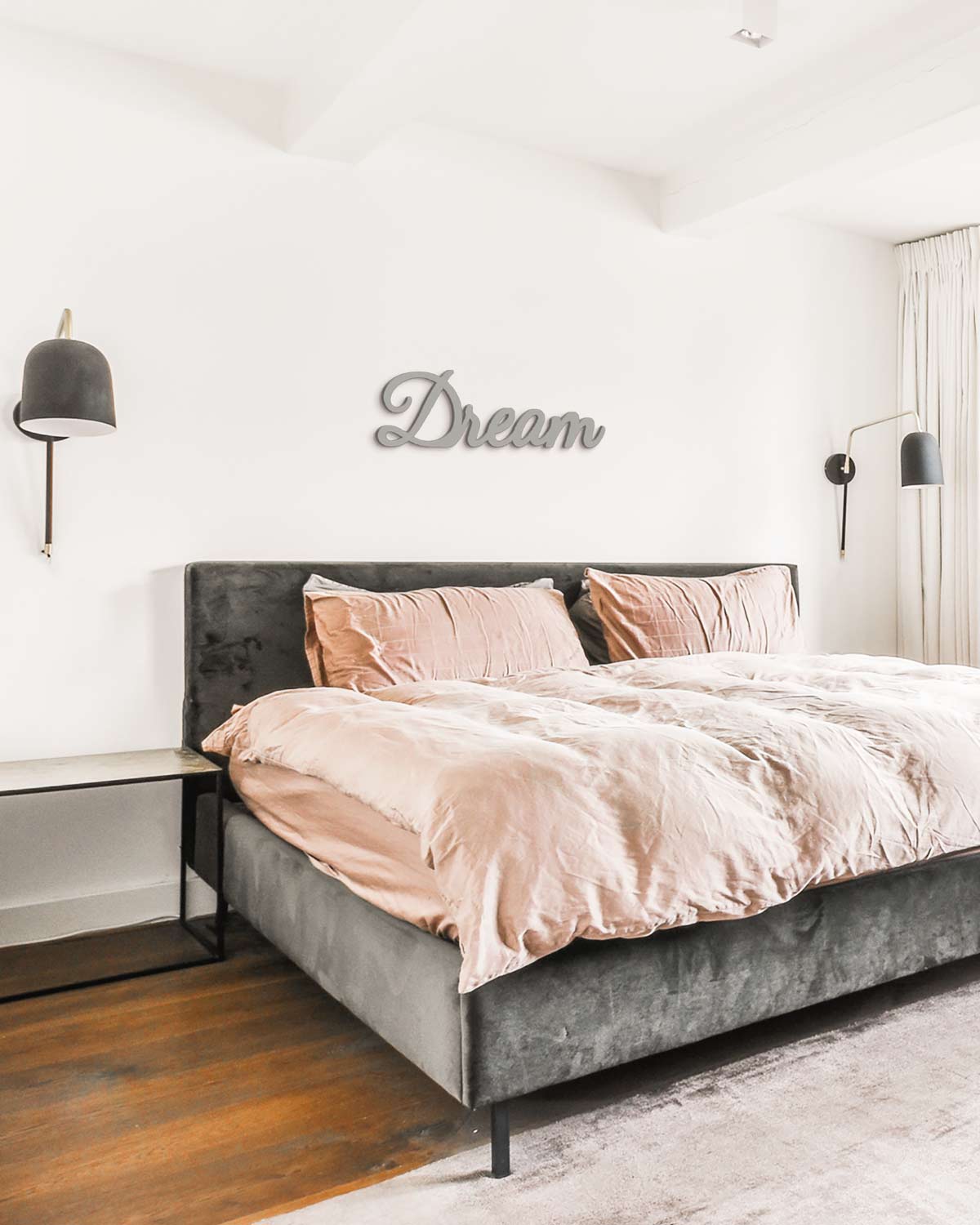 scritta da appendere decorazione parete dream #colore_grigio-medio