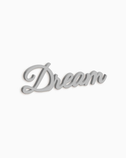 scritta da appendere decorazione parete dream #colore_grigio-medio