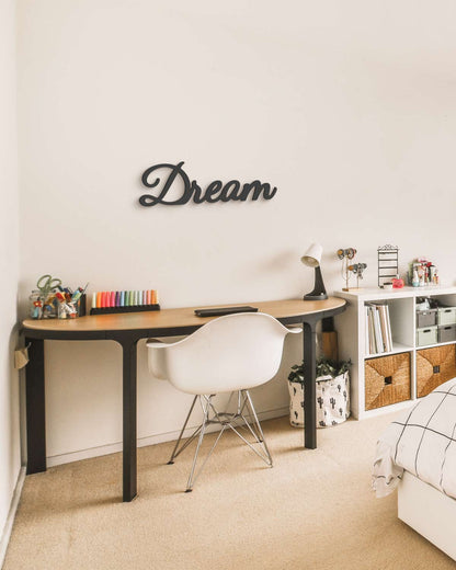 scritta da appendere decorazione parete dream #colore_nero