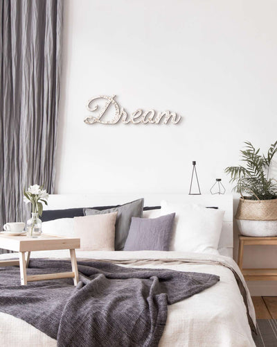 scritta da appendere decorazione parete dream 