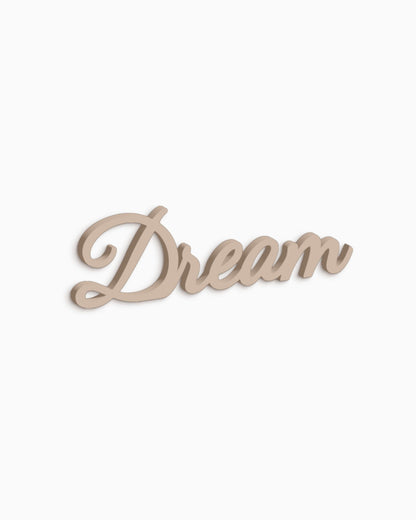 scritta da appendere decorazione parete dream #colore_tortora