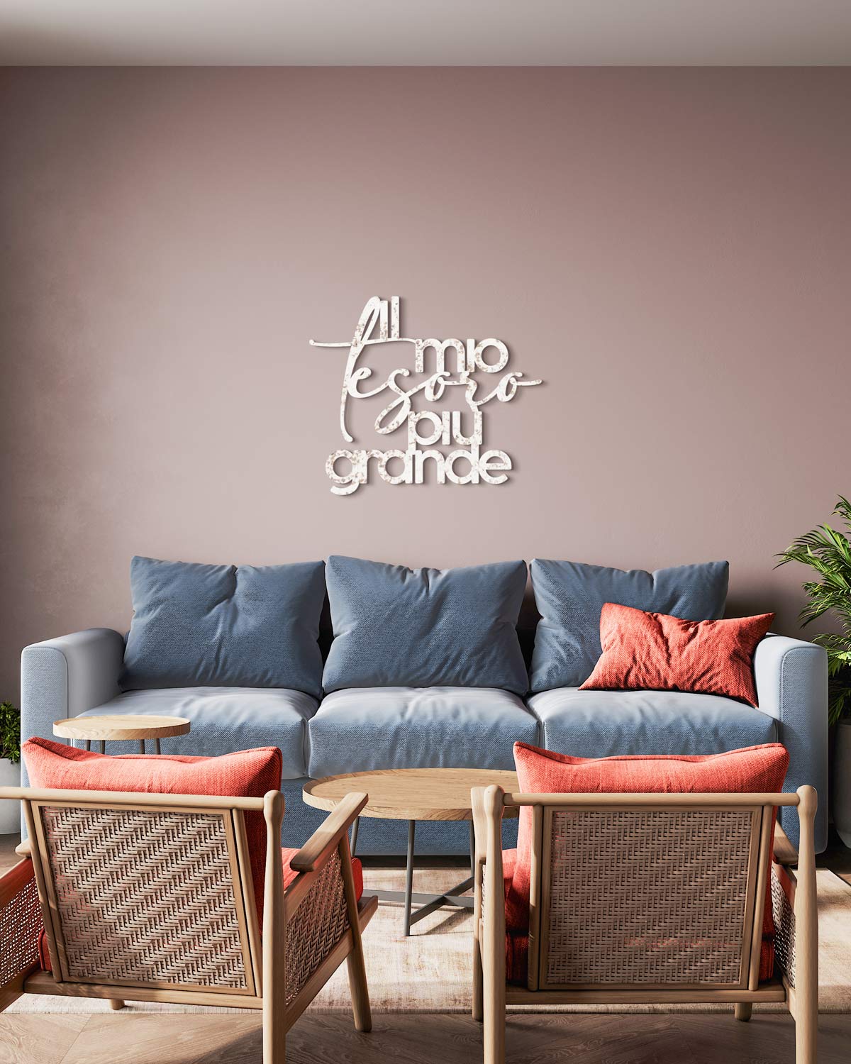 Scritta in Legno Al mio tesoro più grande