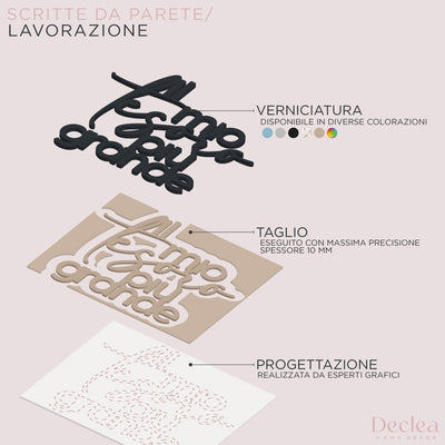 Scritta in Legno Al mio tesoro più grande