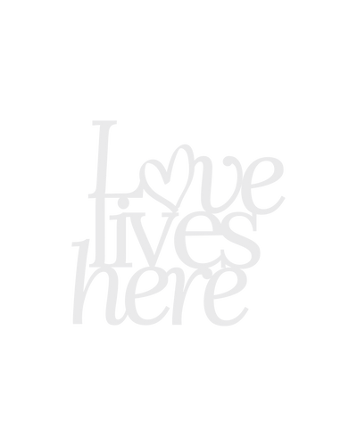 Scritta in Legno Love lives here