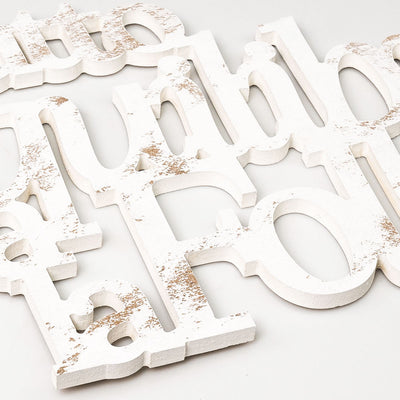 Scritta in Legno Un equilibrio sopra la follia