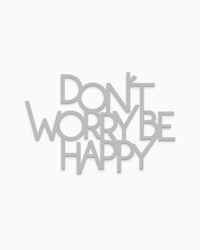 scritta in legno decorazione da appendere dont' worry be happy 
 