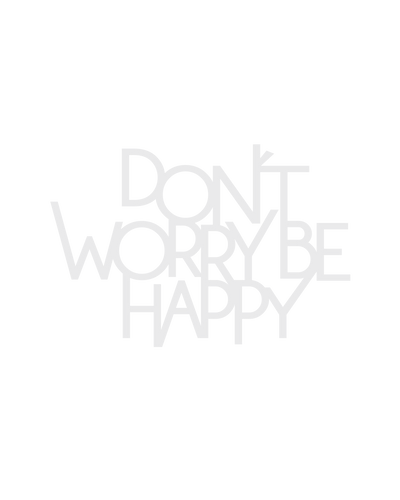 scritta in legno decorazione da appendere dont' worry be happy 
 
