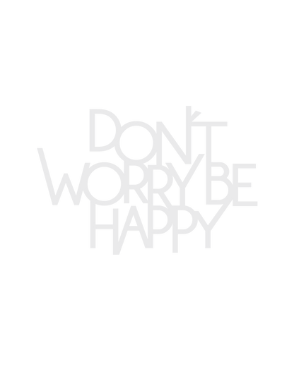 scritta in legno decorazione da appendere dont' worry be happy 
 #colore_colore-personalizzato