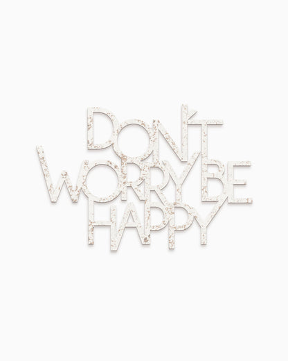 scritta in legno decorazione da appendere dont' worry be happy 
 #colore_shabby