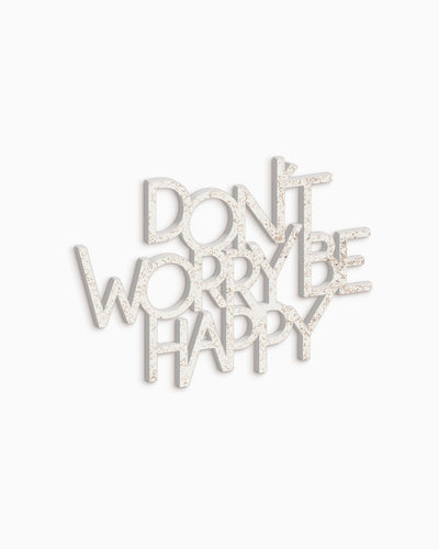 scritta in legno decorazione da appendere dont' worry be happy 
 