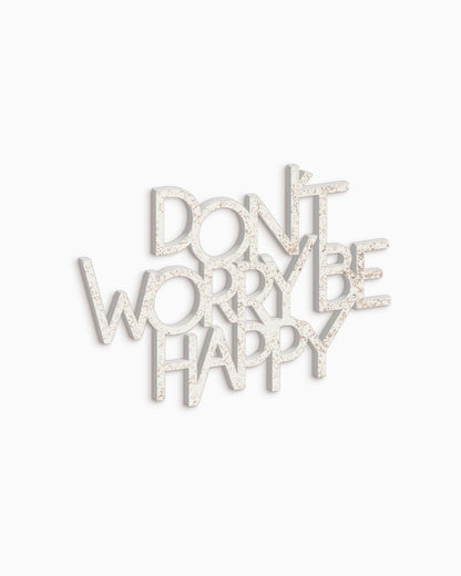 scritta in legno decorazione da appendere dont' worry be happy 
 #colore_shabby