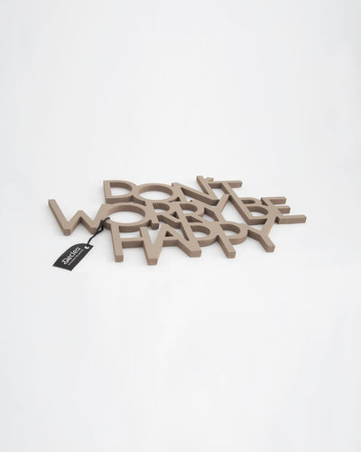 scritta in legno decorazione da appendere dont' worry be happy 
 