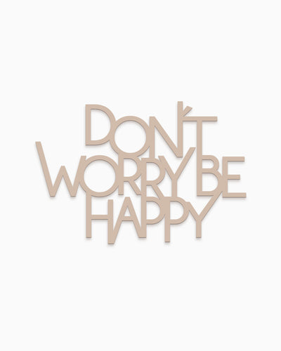 scritta in legno decorazione da appendere dont' worry be happy 
 