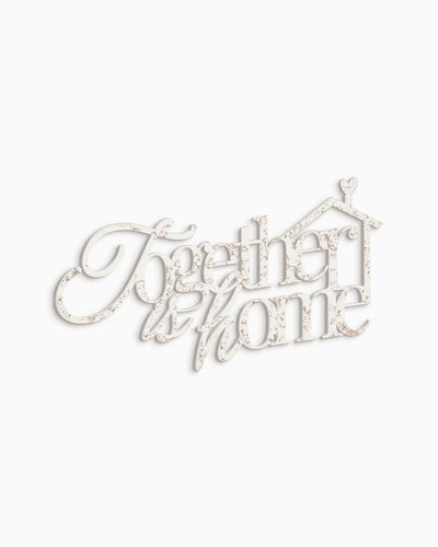 Scritta in Legno Together is Home