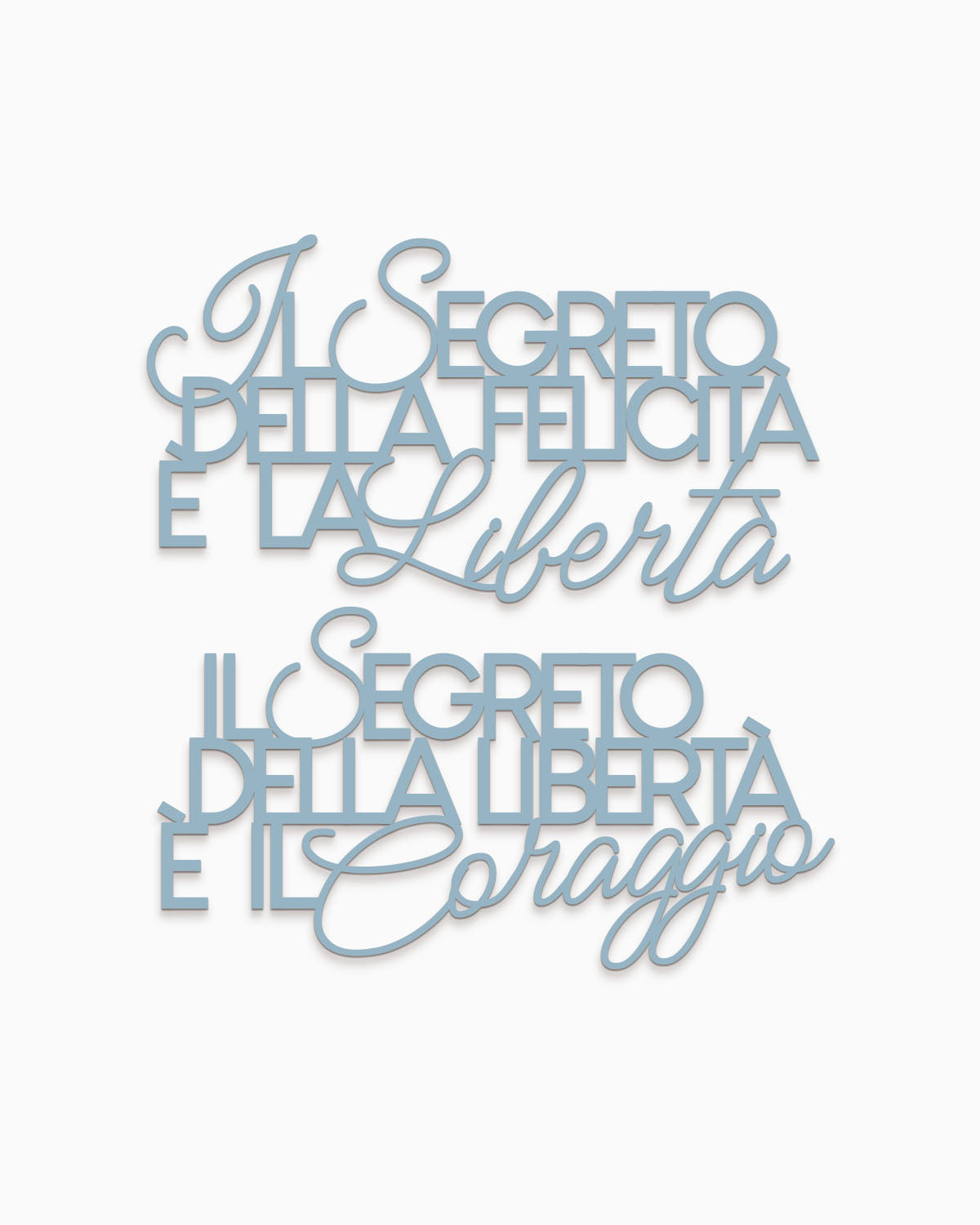 Scritta in legno Il segreto della felicità