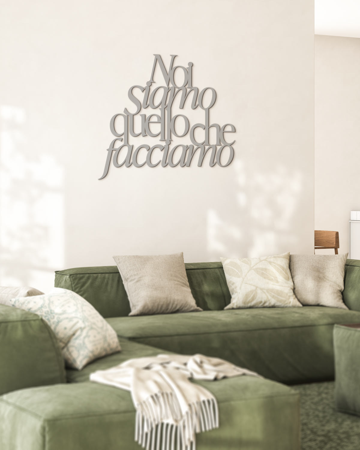 Scritta in legno Noi siamo quello che facciamo