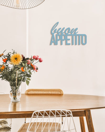 scritta in legno decorativa buon appetito ideale per la casa 