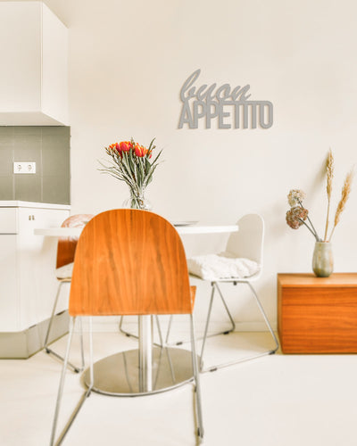 scritta in legno decorativa buon appetito ideale per la casa 