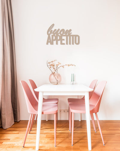 scritta in legno decorativa buon appetito ideale per la casa 