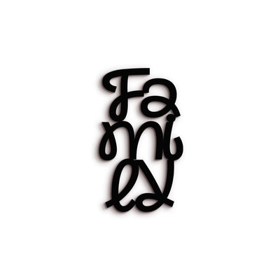 Scritta in Legno Family