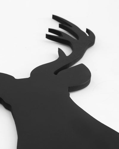 decorazione murale in legno realizzata a mano complemento arredo casa renna in legno 