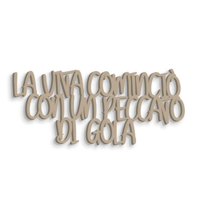 La vita cominciò con un peccato di gola