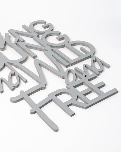 Scritta in legno Young, wild and free