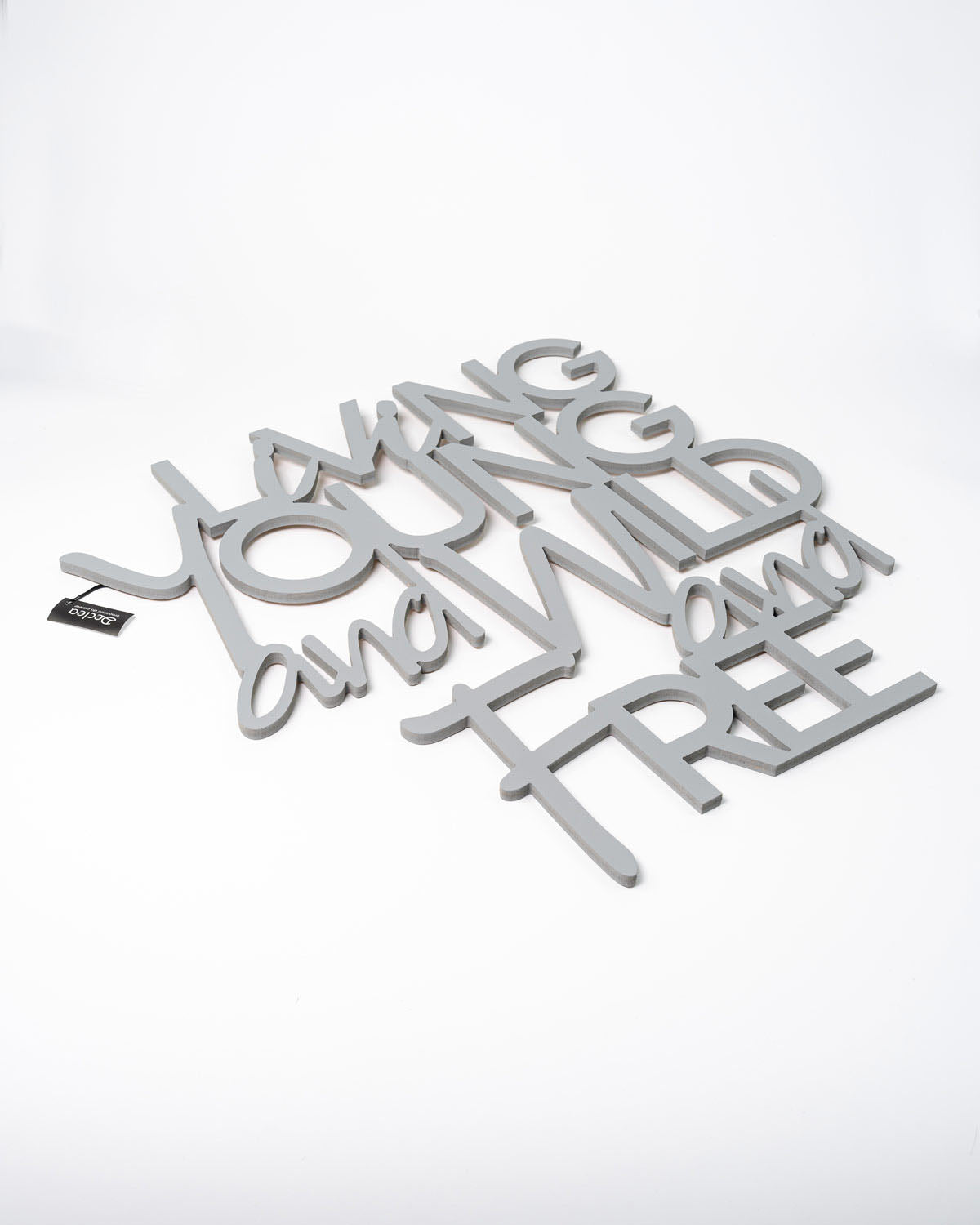 Scritta in legno Young, wild and free