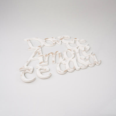 Scritta in Legno Dove c'è amore c'è casa