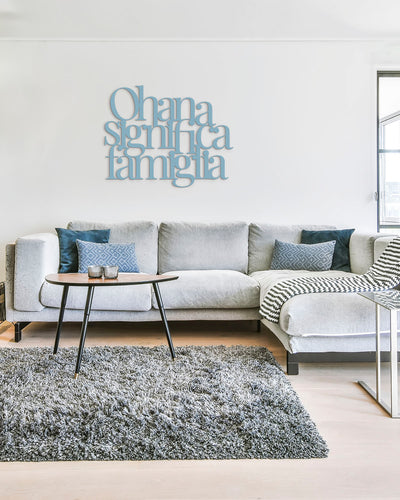 Scritta in Legno Ohana significa famiglia