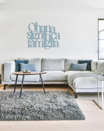 Scritta in Legno Ohana significa famiglia