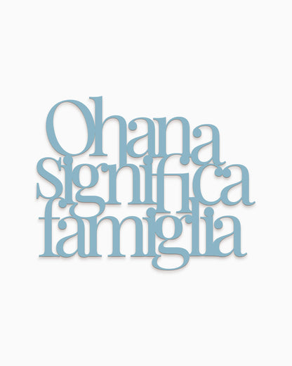 Scritta in Legno Ohana significa famiglia